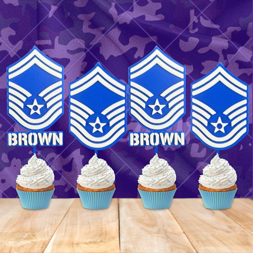 Air Force Senior Master Sergeant Cupcake Topper