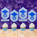 Air Force Senior Master Sergeant Cupcake Topper