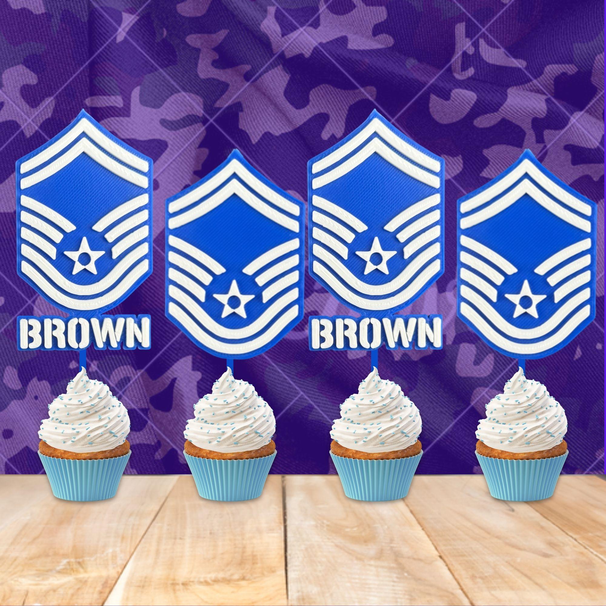 Air Force Senior Master Sergeant Cupcake Topper