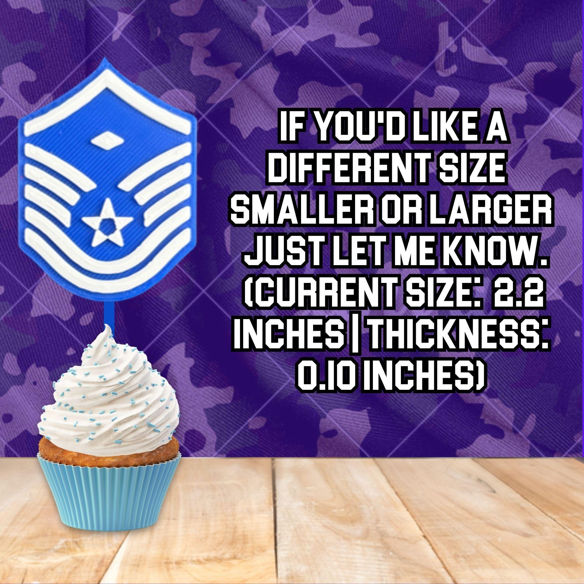 Personalized Air Force First Sergeant Cupcake Topper