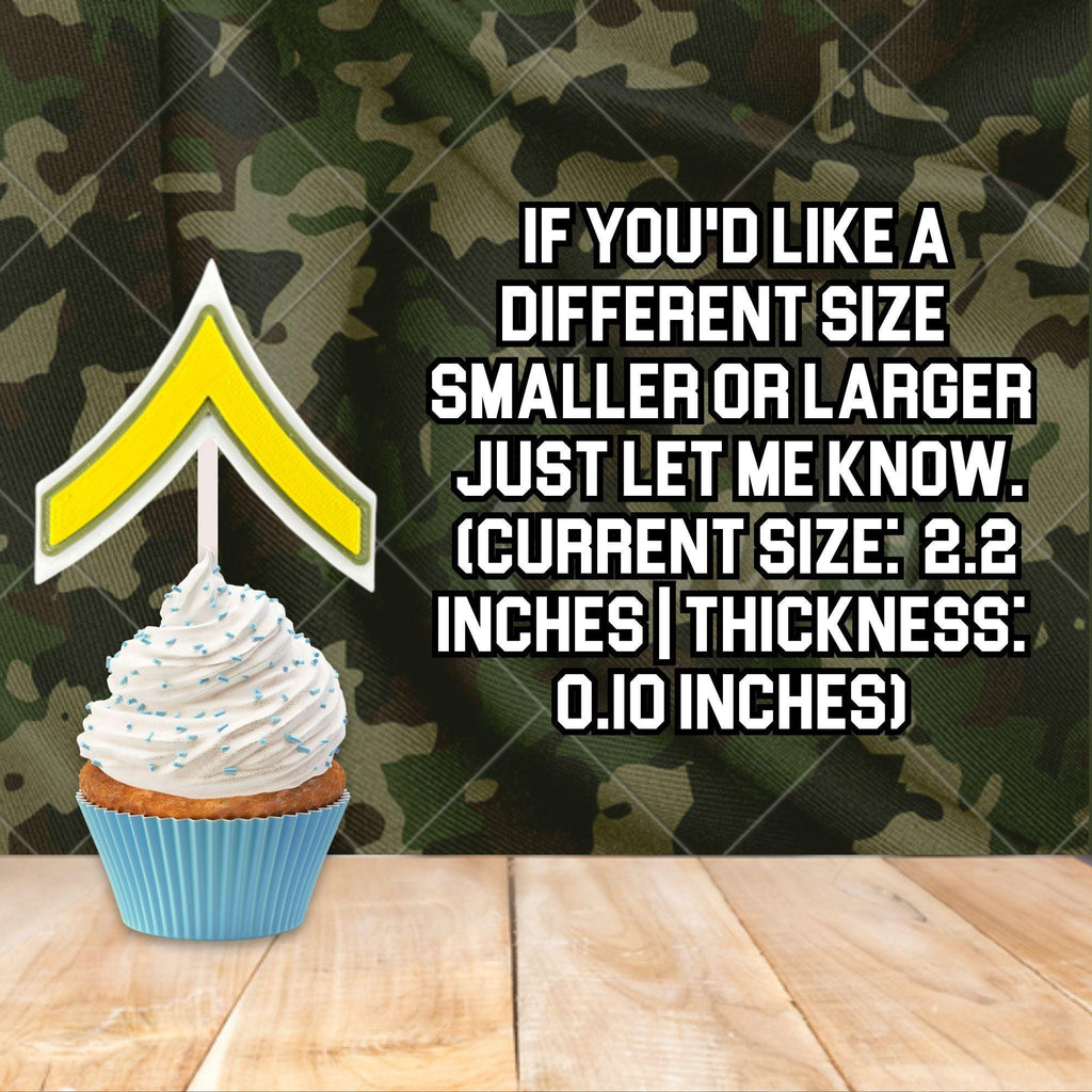 Personalized Army Private Cupcake Topper