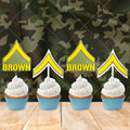 Personalized Army Private Cupcake Topper
