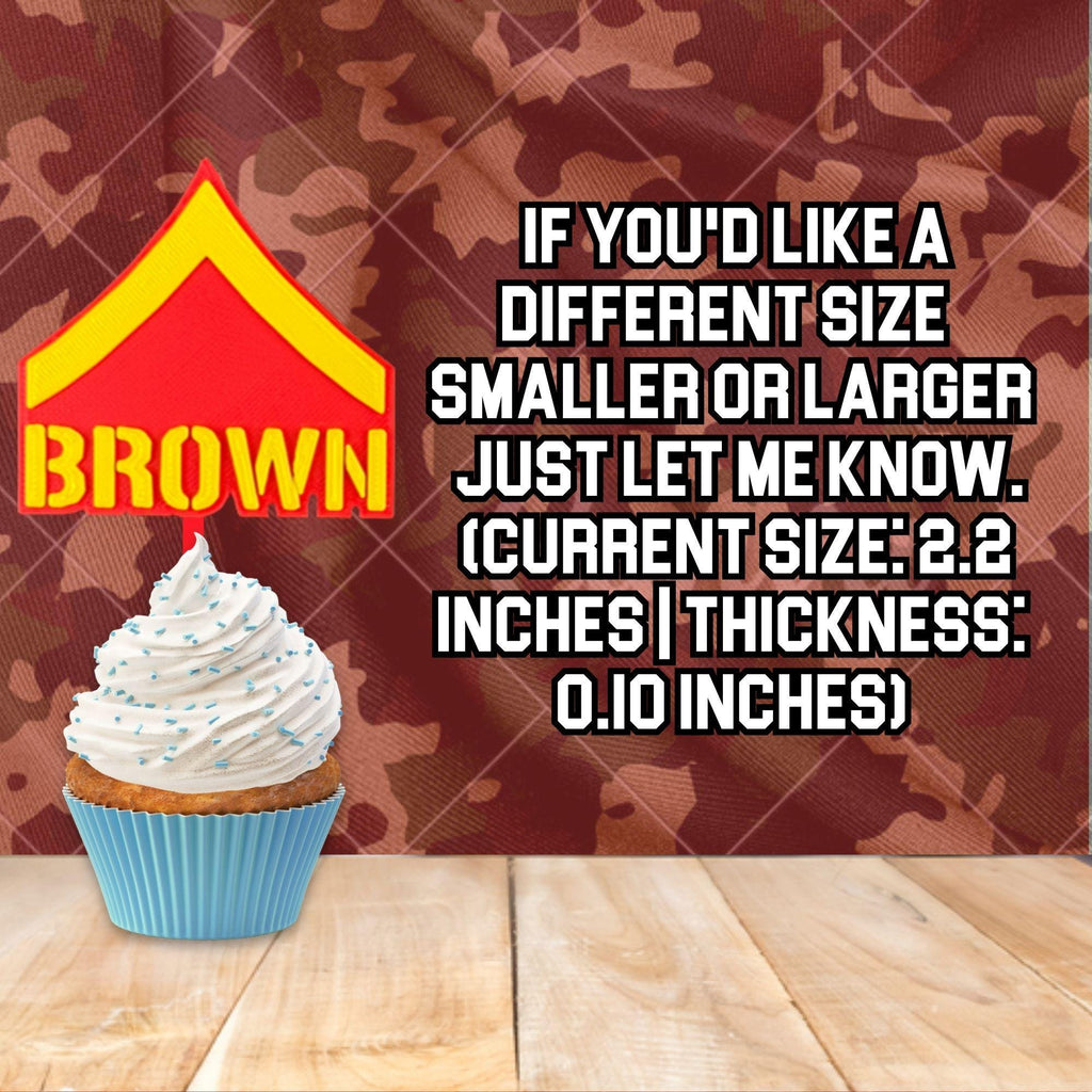 Personalized Marines Private First Class Cupcake Topper