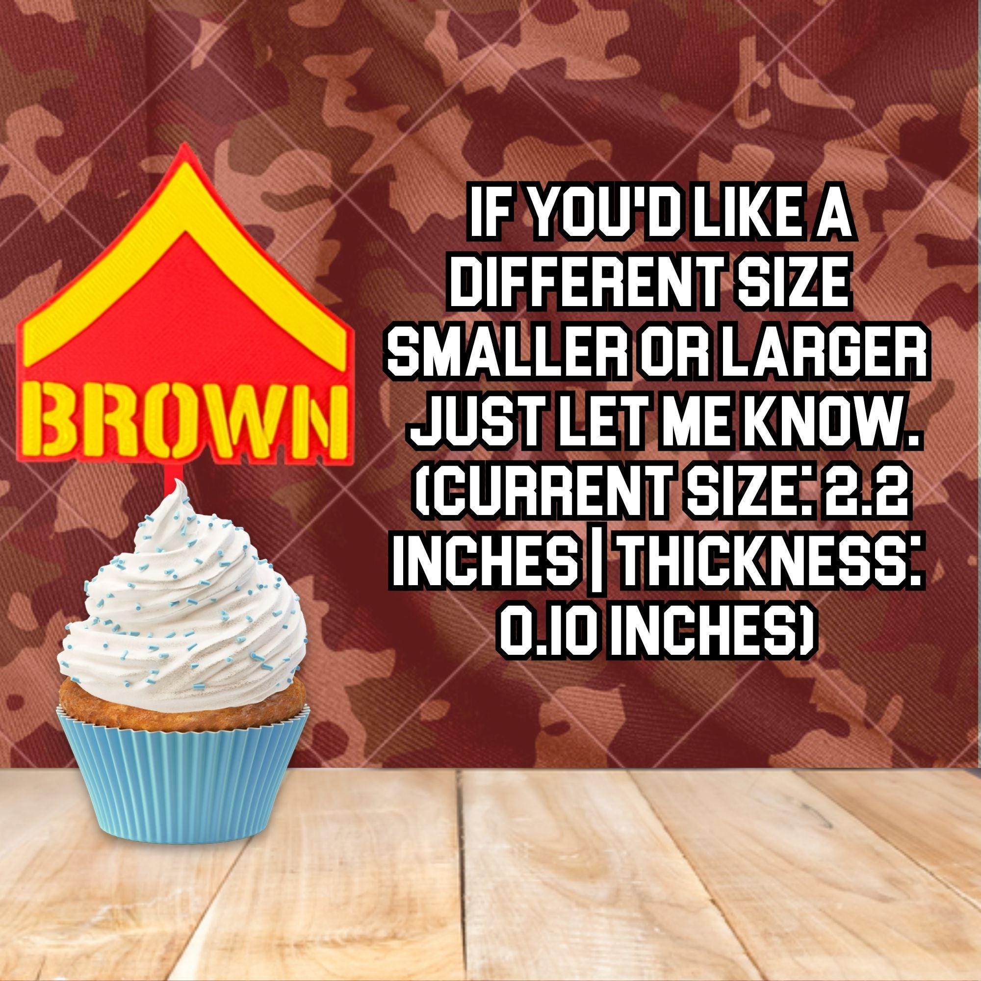 Personalized Marines Private First Class Cupcake Topper