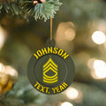 Personalized Army Master Sergeant Ornament, Master Sergeant Ornament, Army Promotion, MSG Ornament, Army Rank Ornament, son army gift