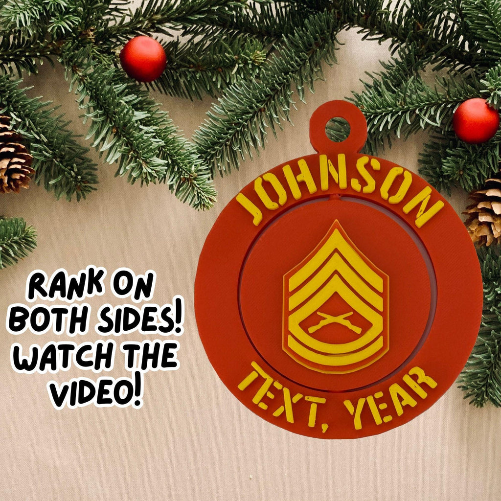 Personalized Marines Gunnery Sergeant Ornament, Gunnery Sergeant Ornament, Marines Promotion, GySgt Ornament, USMC Rank Ornament