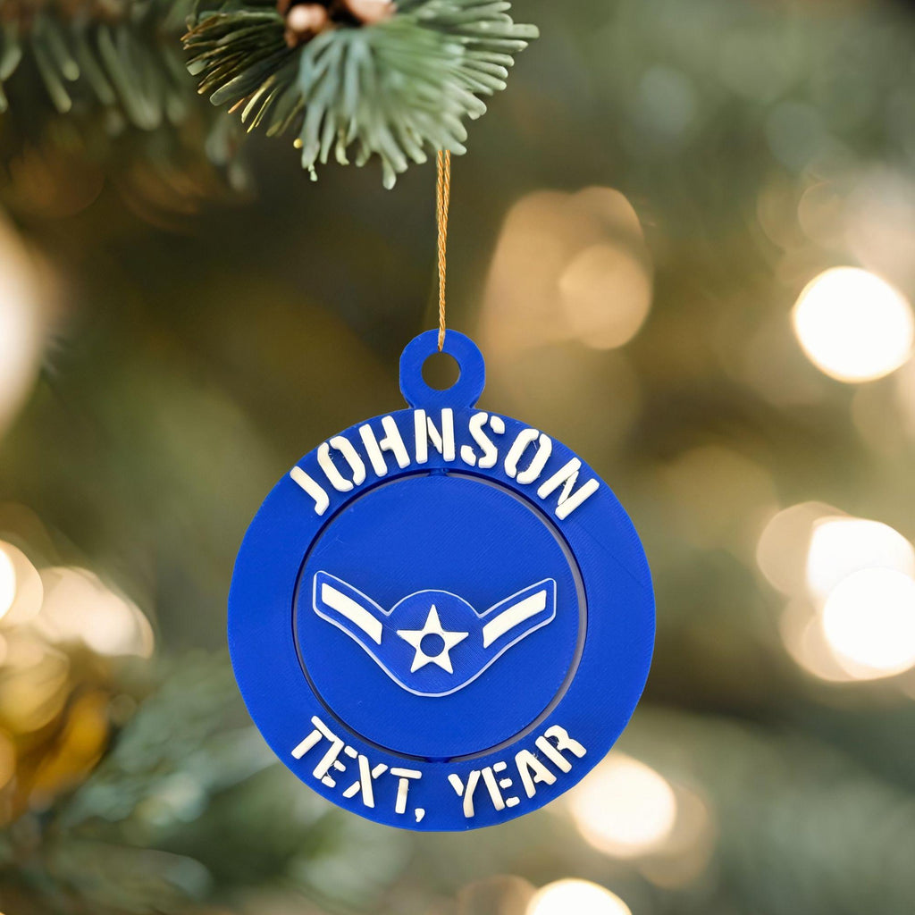Personalized Air Force Airman Ornament,  Airman Ornament, Airforce Promotion, Amn Ornament, Airforce Rank Ornament, Air Force retirement
