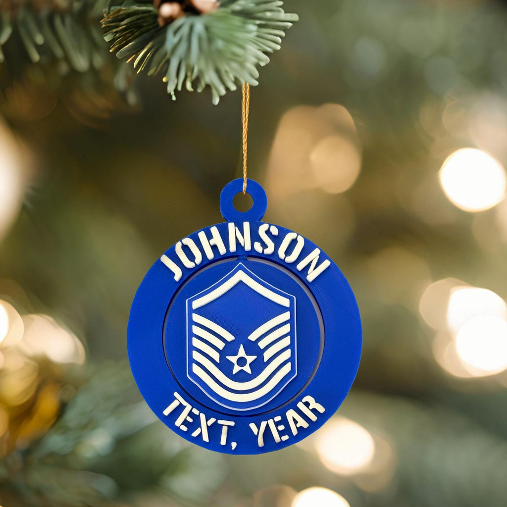 Personalized Air Force Master Sergeant Ornament, Master Sergeant Ornament, Airforce Promotion, MSgt Ornament, Airforce Rank Ornament