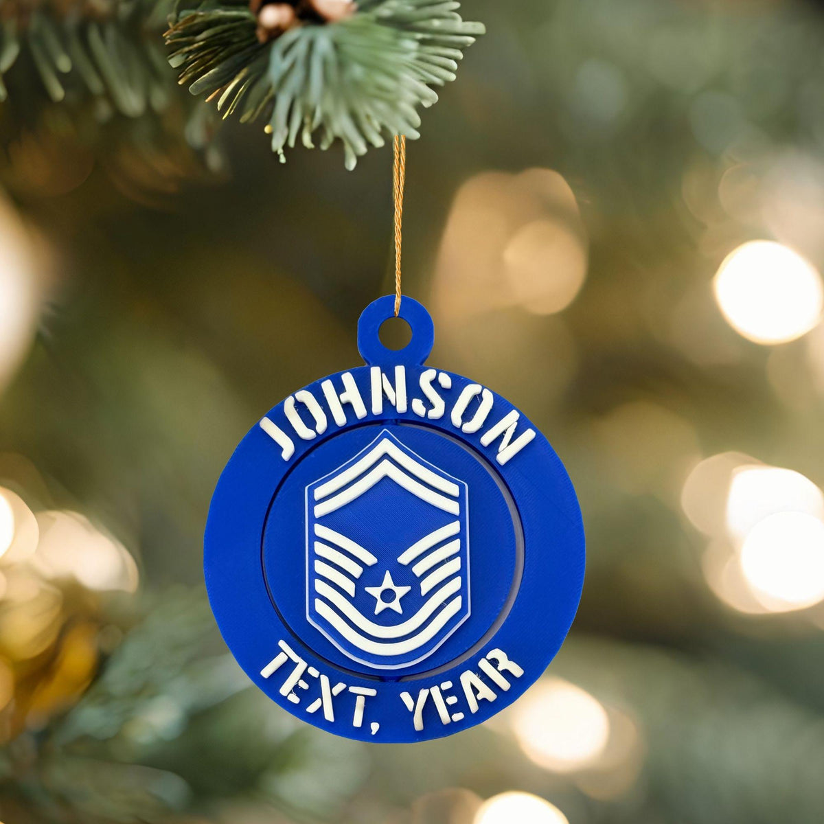 Personalized USAF Senior Master Sergeant Ornament, Senior Master Sergeant Ornament, Airforce Promotion, SMSgt Ornament, Airforce Ornament