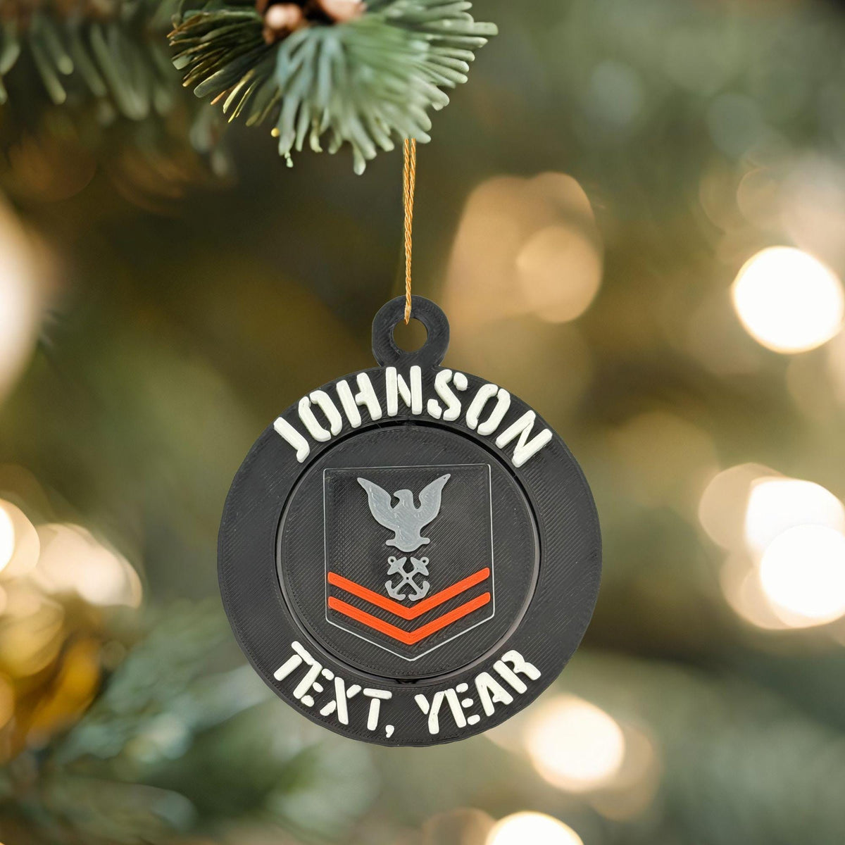 Personalized Navy Petty Officer Second Class Ornament, Petty Officer Second Class Ornament, NAVY Promotion, PO2 Ornament, Navy Rank Ornament