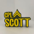 Personalized Army Corporal Desk Name Plate