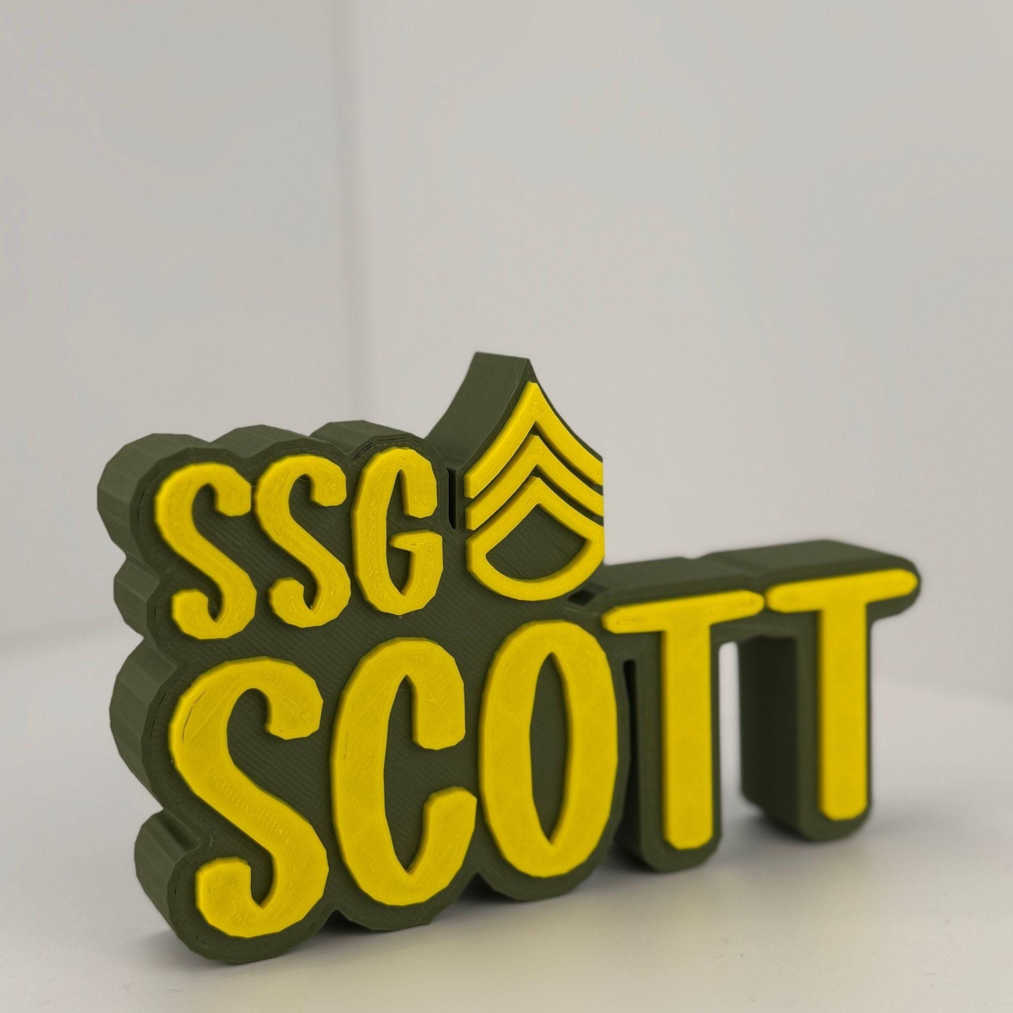 Personalized Army Staff Sergeant Desk Name Plate