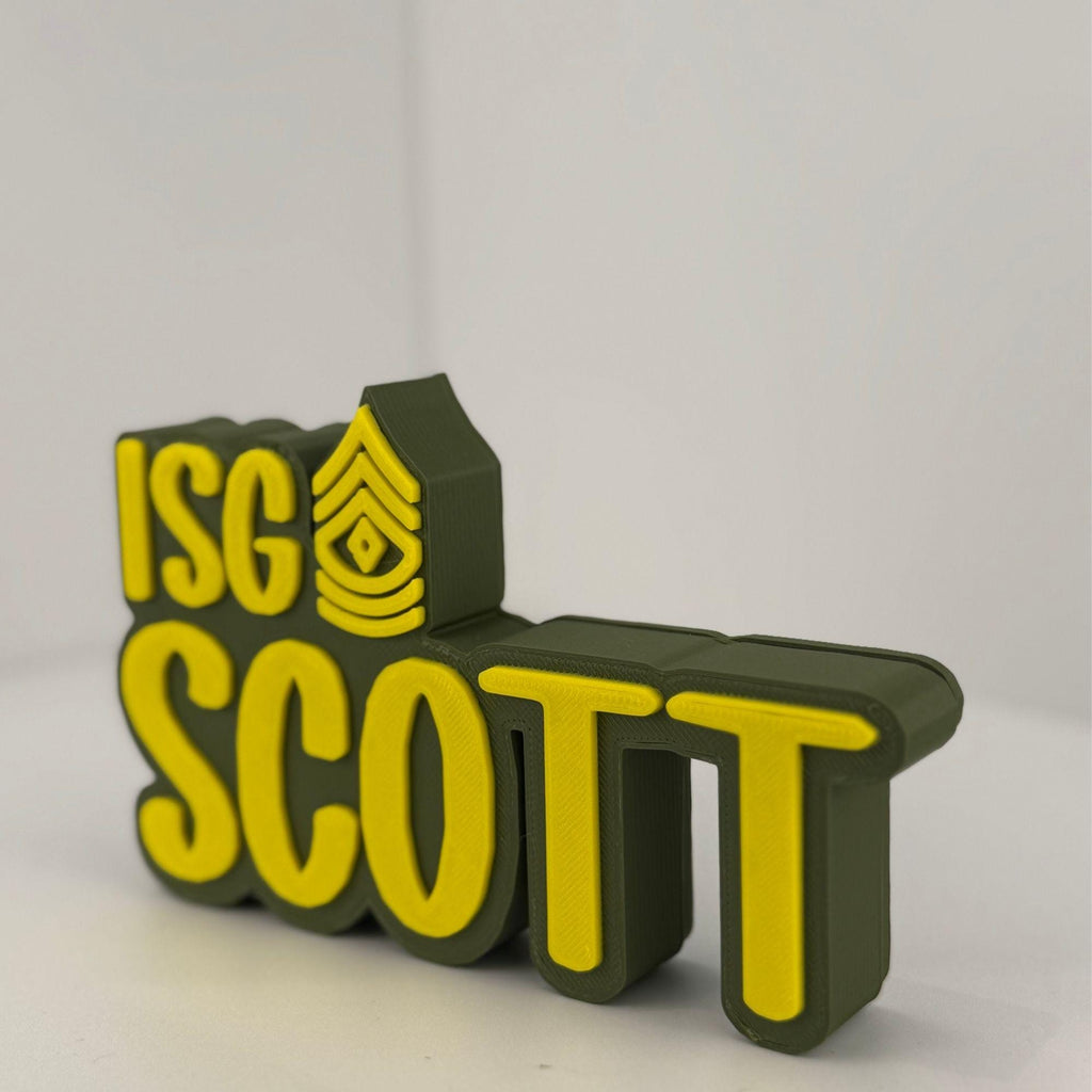 Personalized Army First Sergeant Desk Name Plate