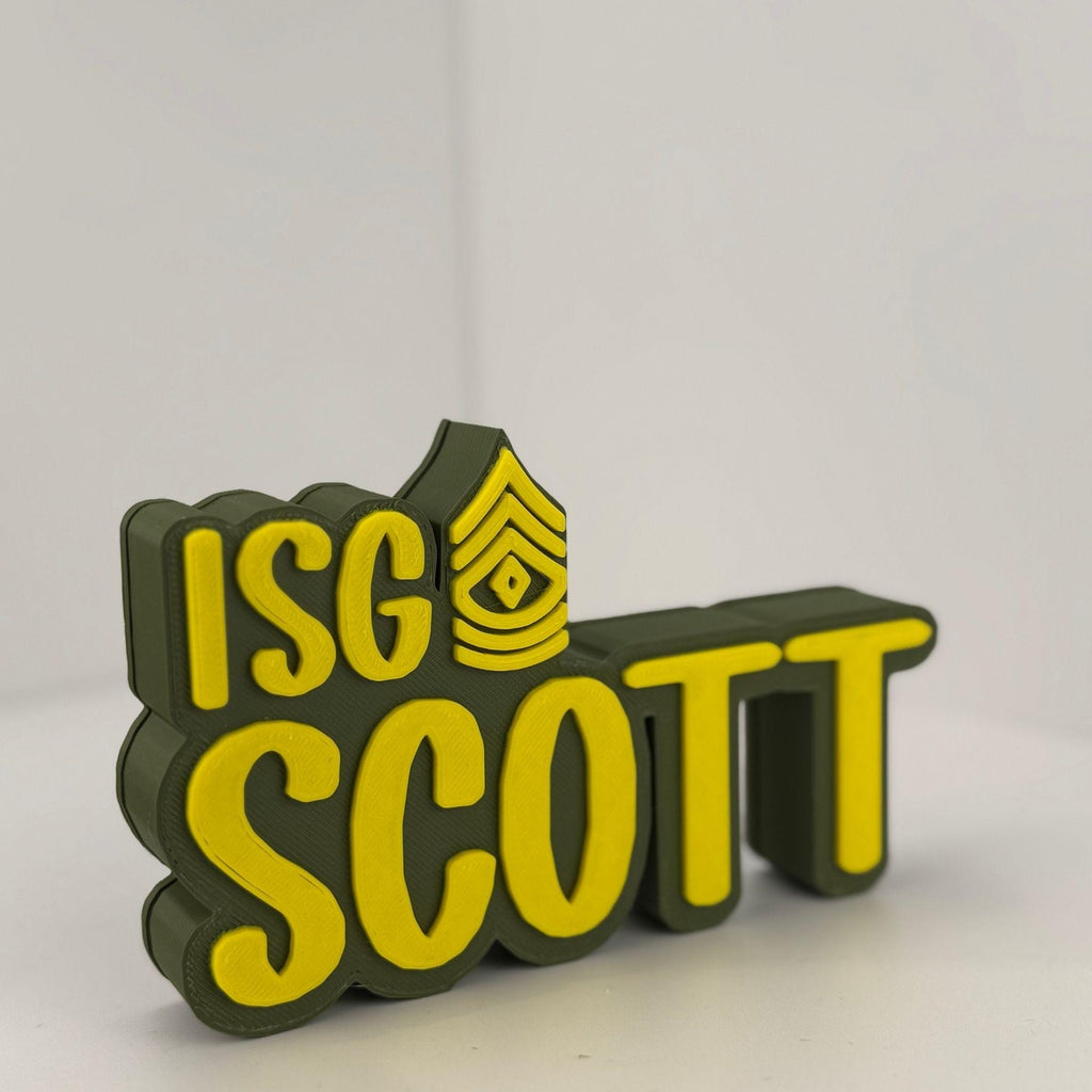 Personalized Army First Sergeant Desk Name Plate