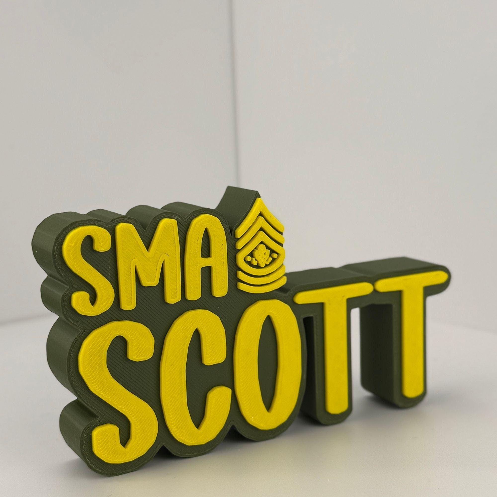 Personalized Army Sergeant Major of the Army Desk Name Plate