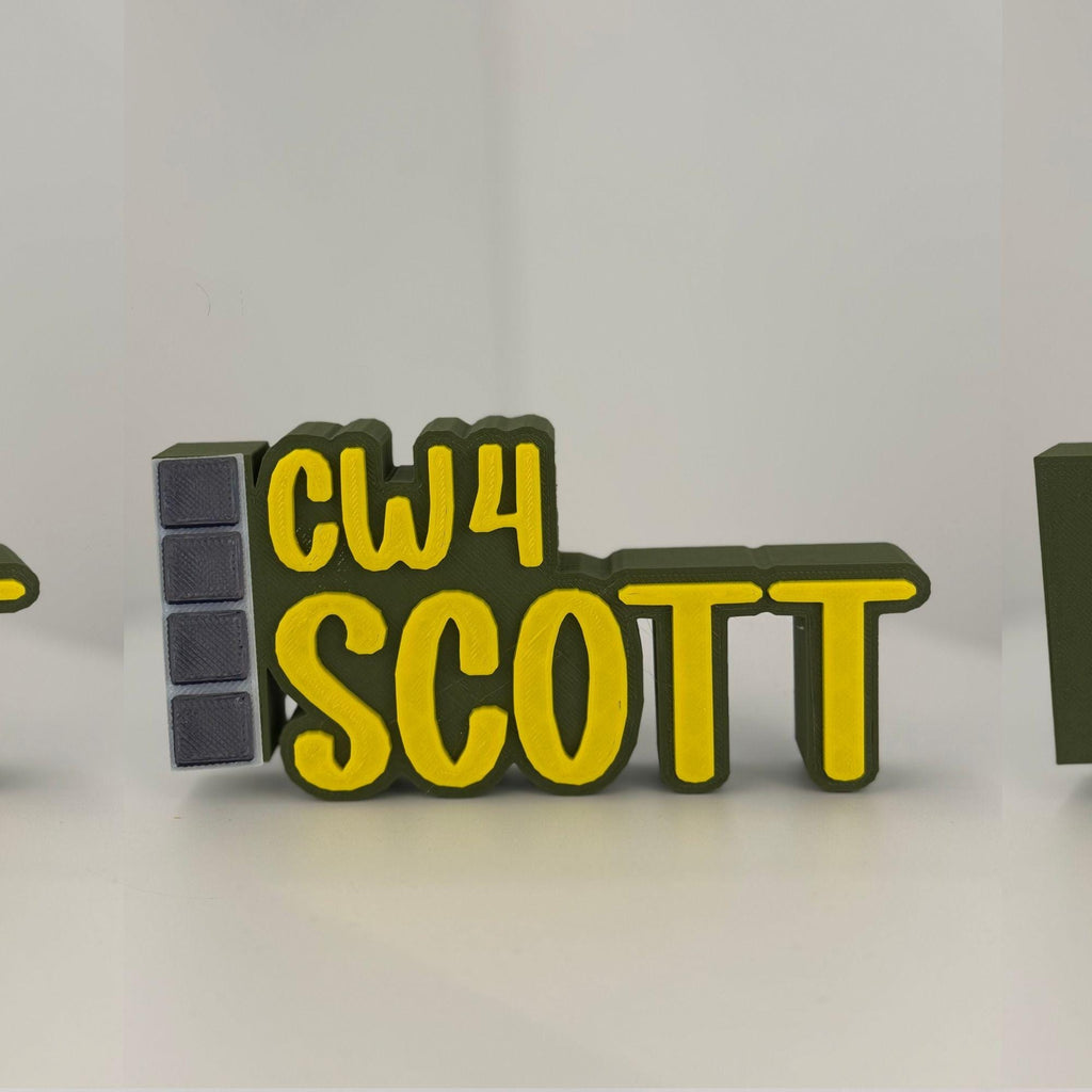 Personalized Army Chief Warrant Officer 4 Desk Name Plate