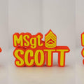 Personalized Marines Master Sergeant Desk Name Plate