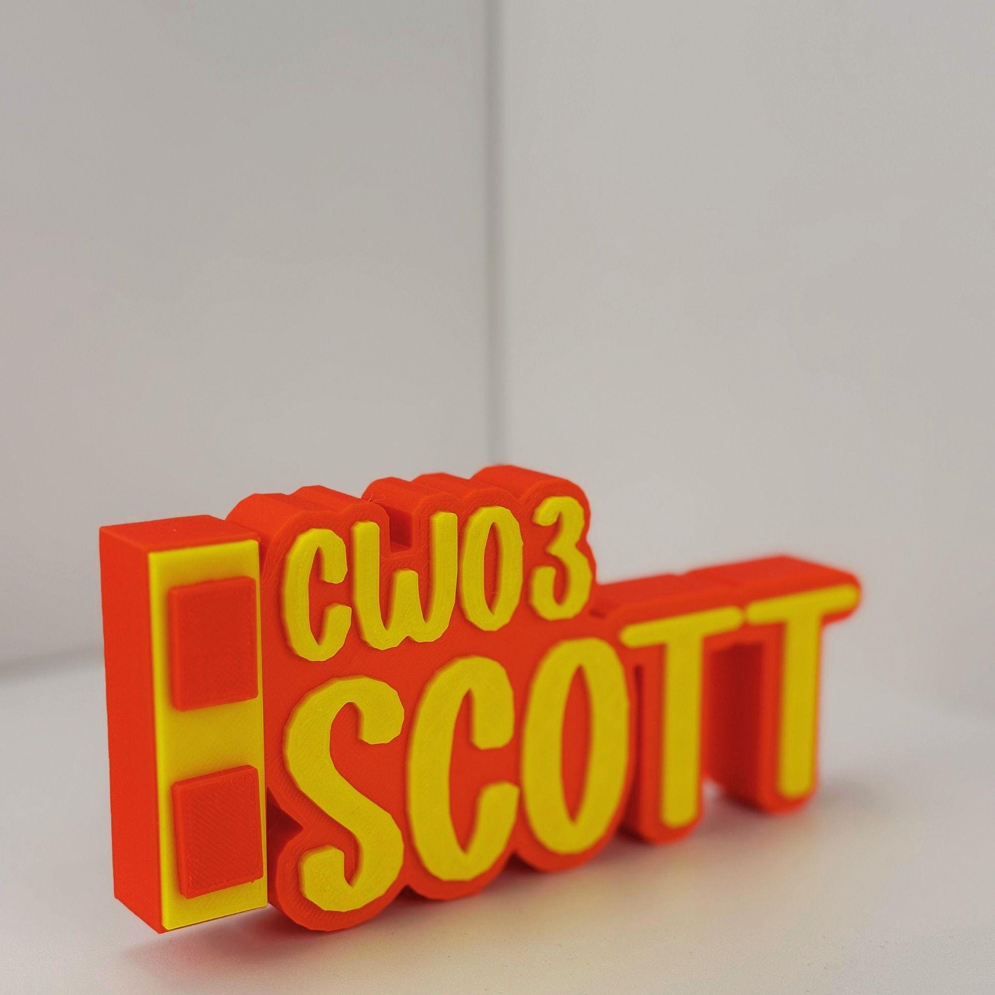 Personalized Marines Chief Warrant Officer 3 Desk Name Plate