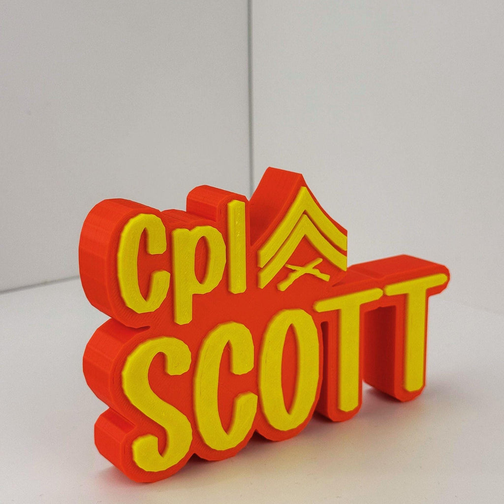 Personalized Marines Corporal Desk Name Plate