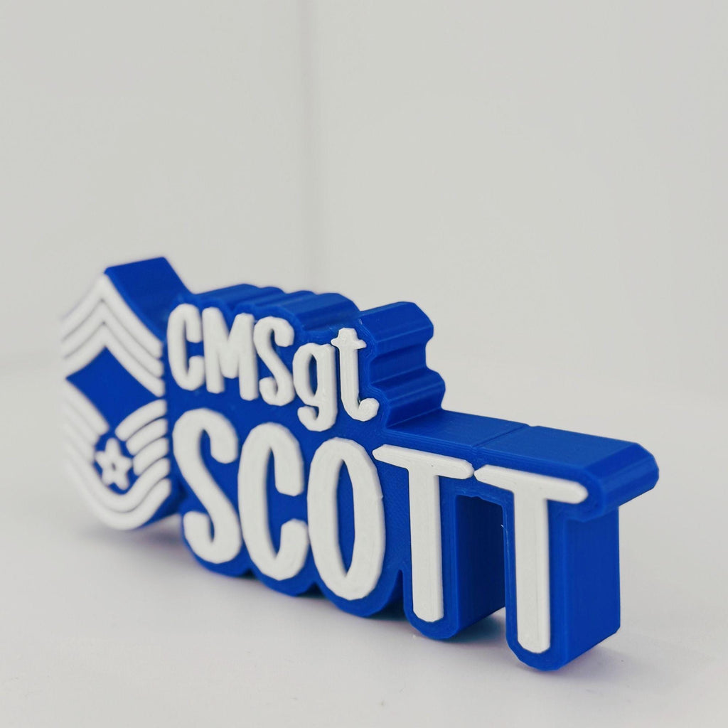 Personalized Air Force Chief Master Sergeant Desk Name Plate
