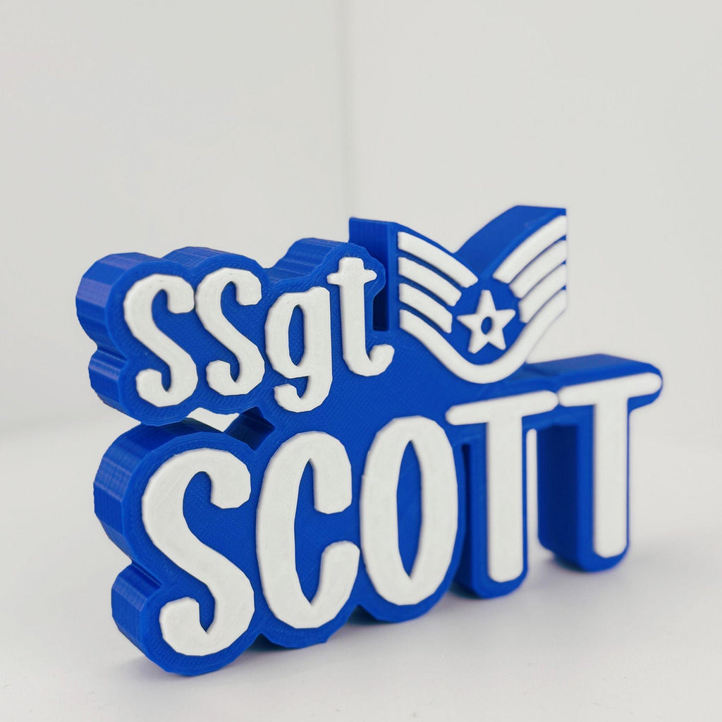 Personalized Air Force Staff Sergeant Desk Name Plate