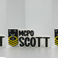 Personalized Navy Master Chief Petty Officer Desk Name Plate