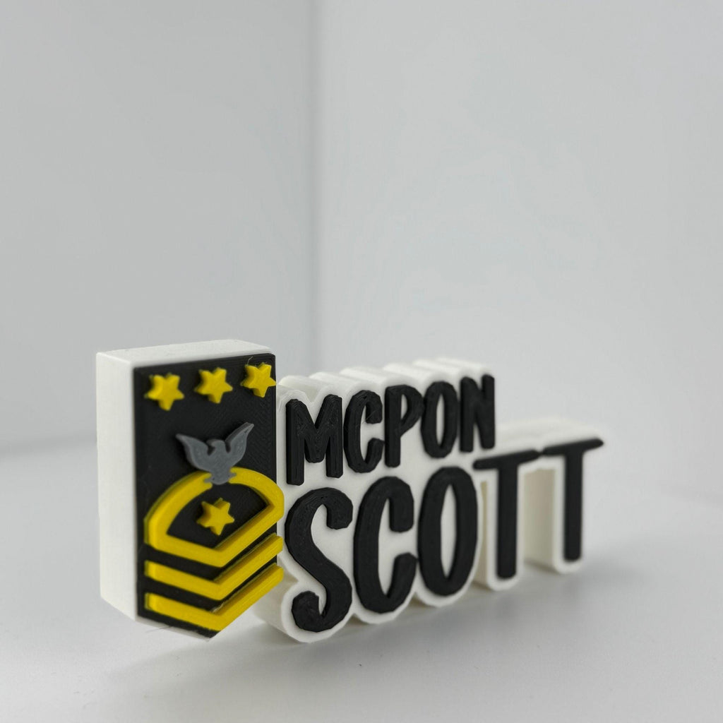 Personalized Navy Master Chief Petty Officer of the Navy Desk Name Plate