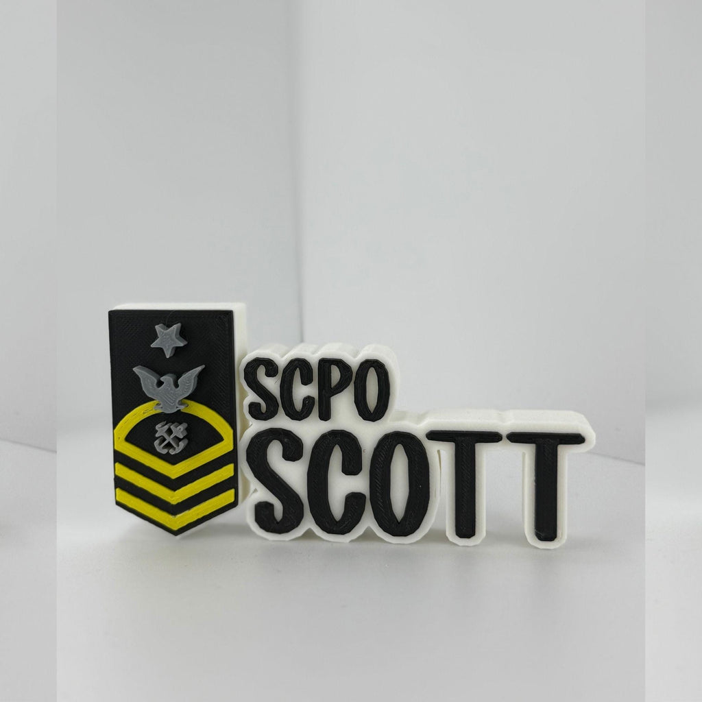 Personalized Navy Senior Chief Petty Officer Desk Name Plate