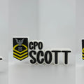 Personalized Navy Chief Petty Officer Desk Name Plate