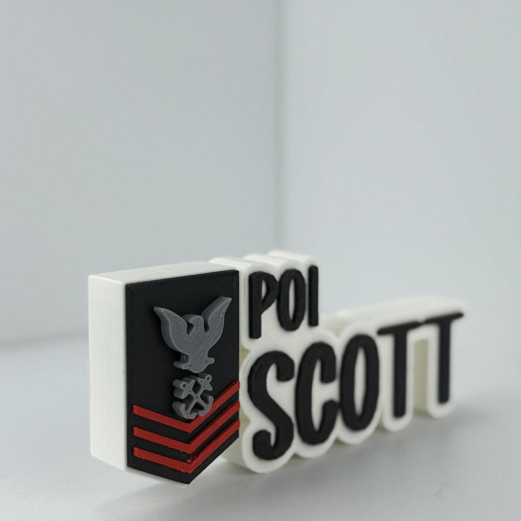 Personalized Navy Petty Officer First Class Desk Name Plate
