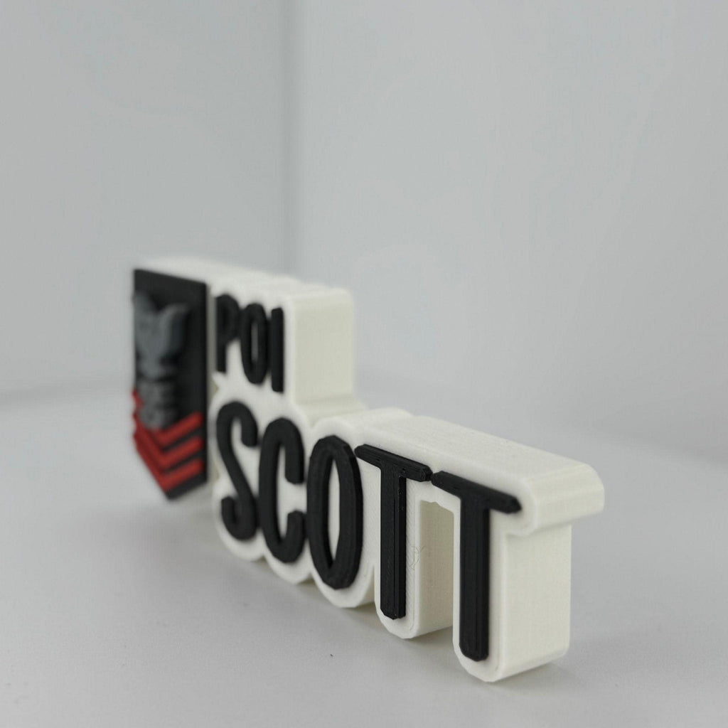 Personalized Navy Petty Officer First Class Desk Name Plate