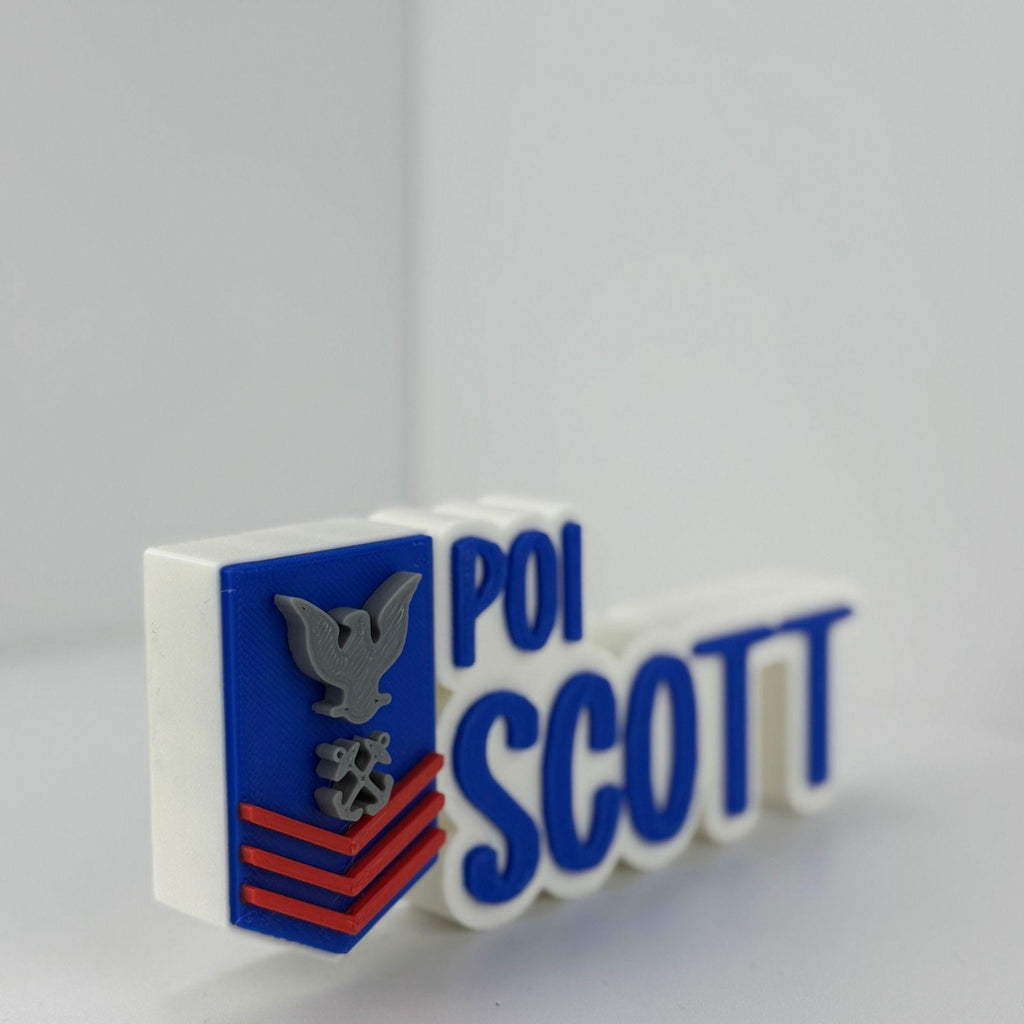 Personalized Coast Guard Petty Officer First Class Desk Name Plate