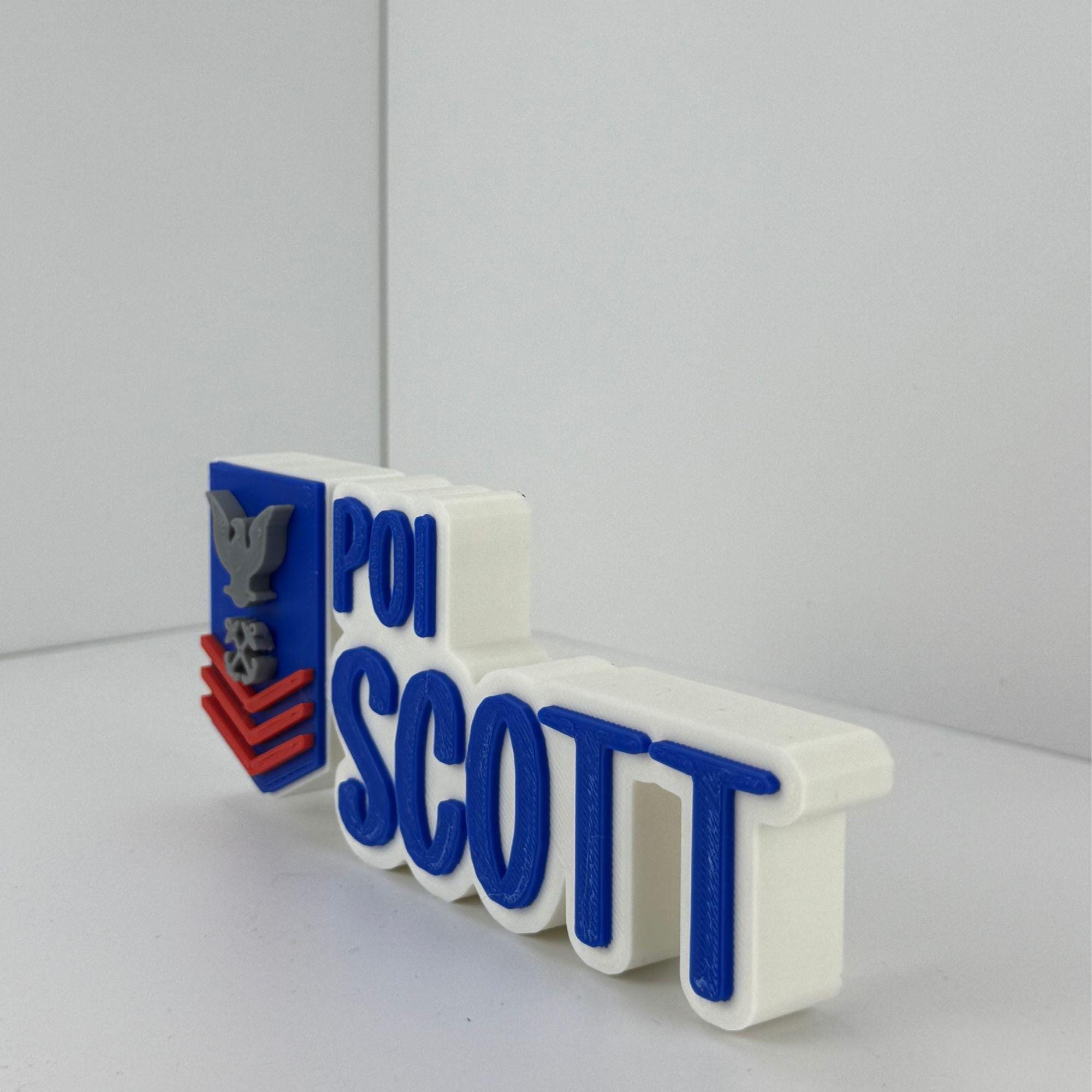 Personalized Coast Guard Petty Officer First Class Desk Name Plate