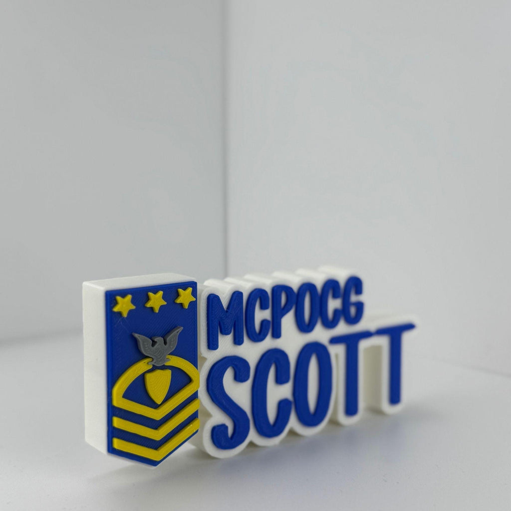 Personalized Coast Guard Master Chief Petty Officer of the Coast Guard Desk Name Plate