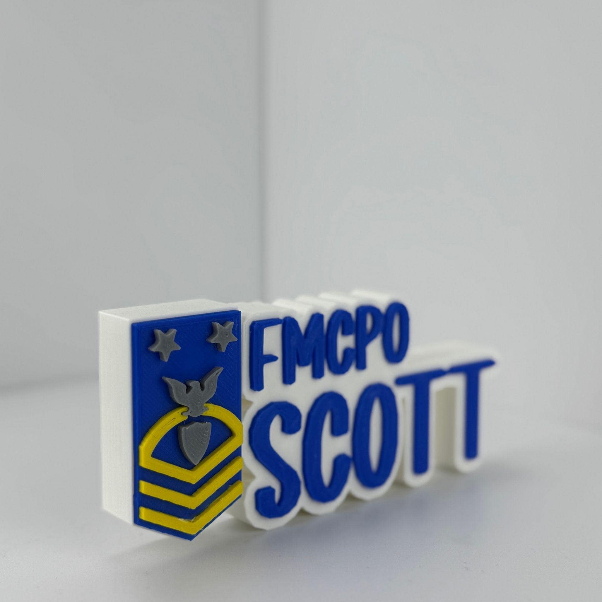 Personalized Coast Guard Fleet Command Master Chief Petty Officer Desk Name Plate