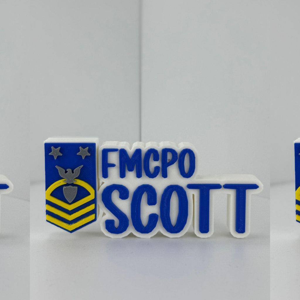 Personalized Coast Guard Fleet Command Master Chief Petty Officer Desk Name Plate