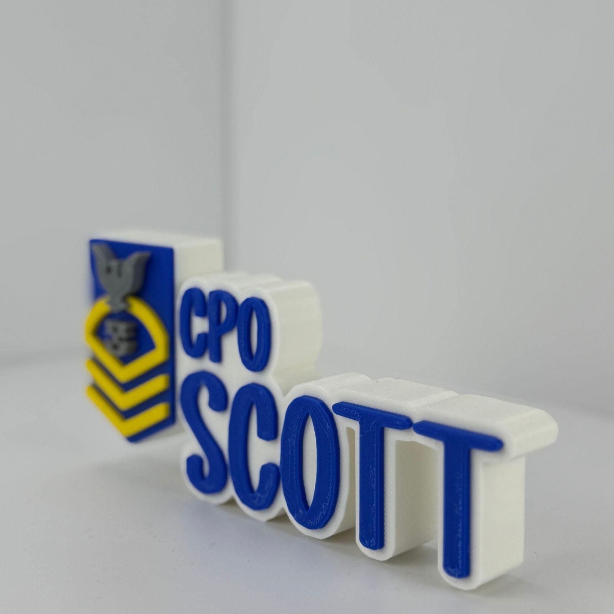 Personalized Coast Guard Chief Petty Officer Desk Name Plate