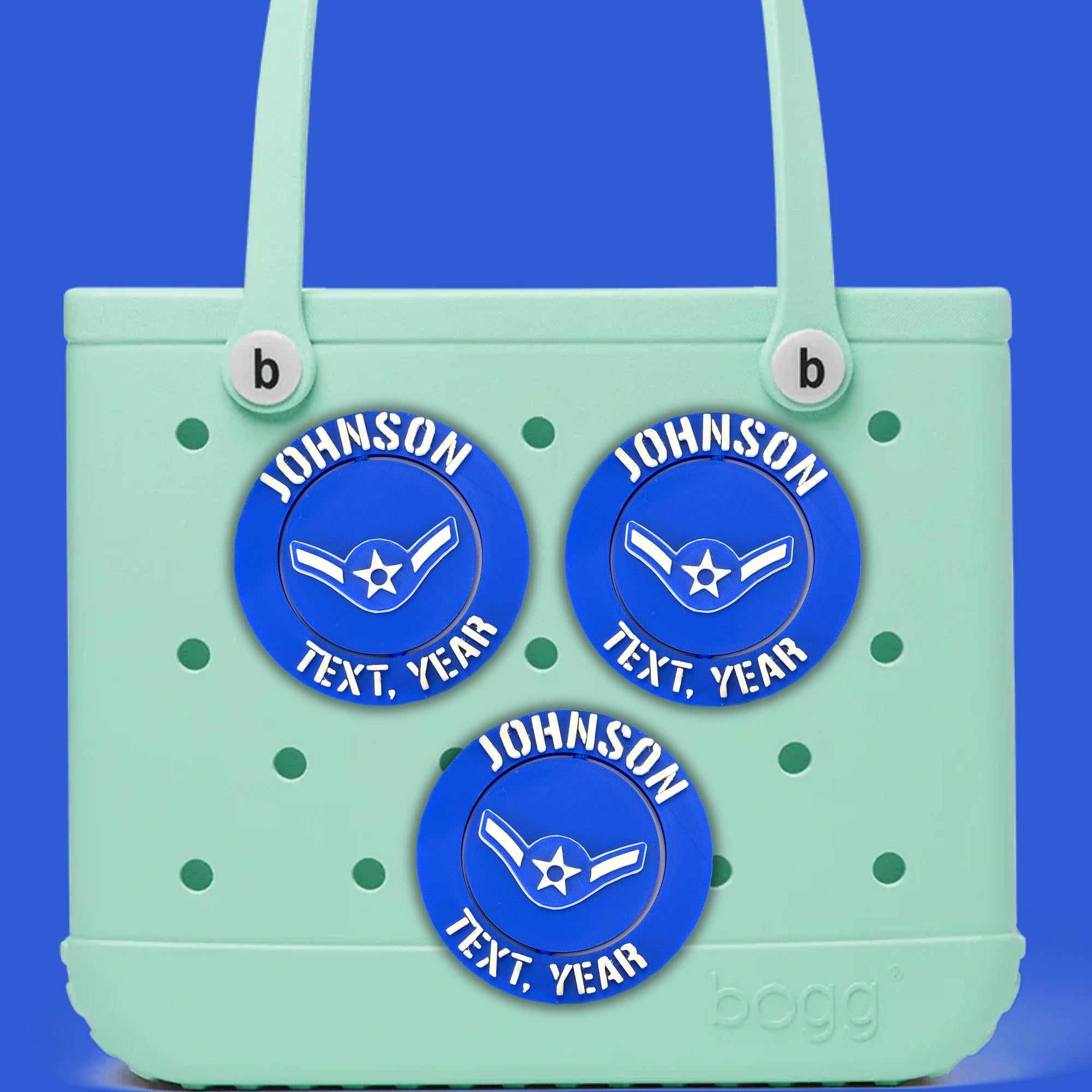 Personalized Air Force Airman Bogg Bag Tag