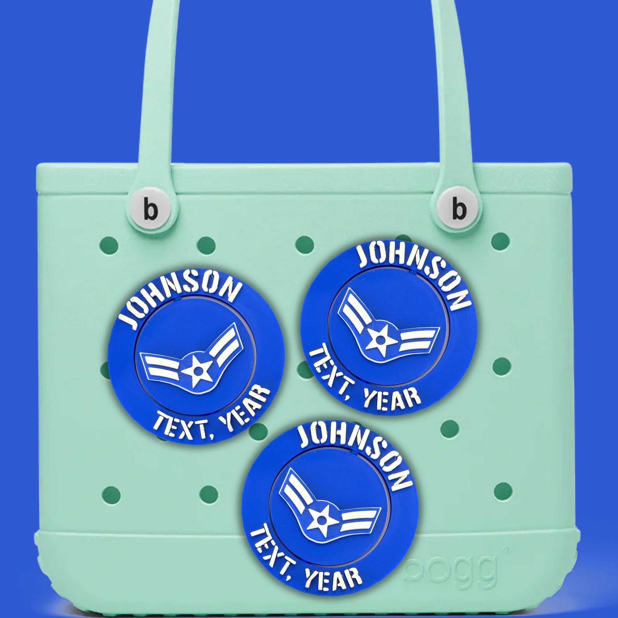Personalized Air Force Airman First Class Bogg Bag Tag