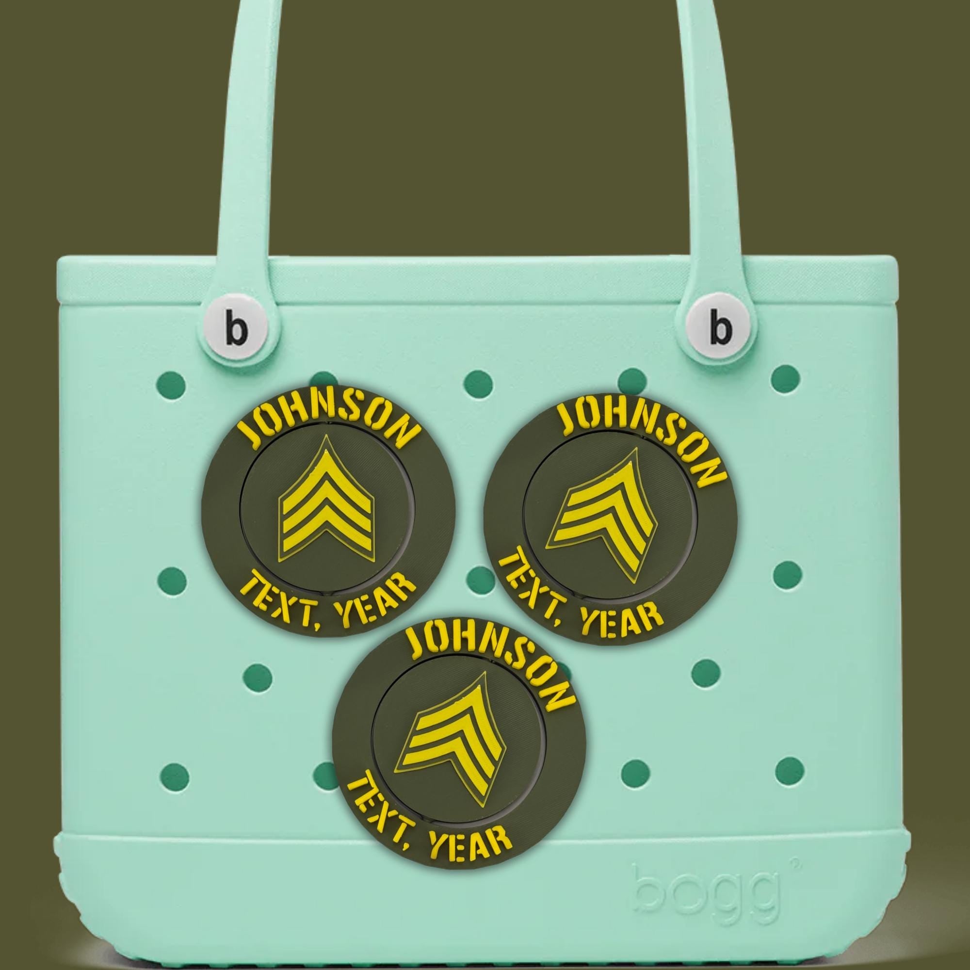Personalized Army Sergeant Bogg Bag Tag