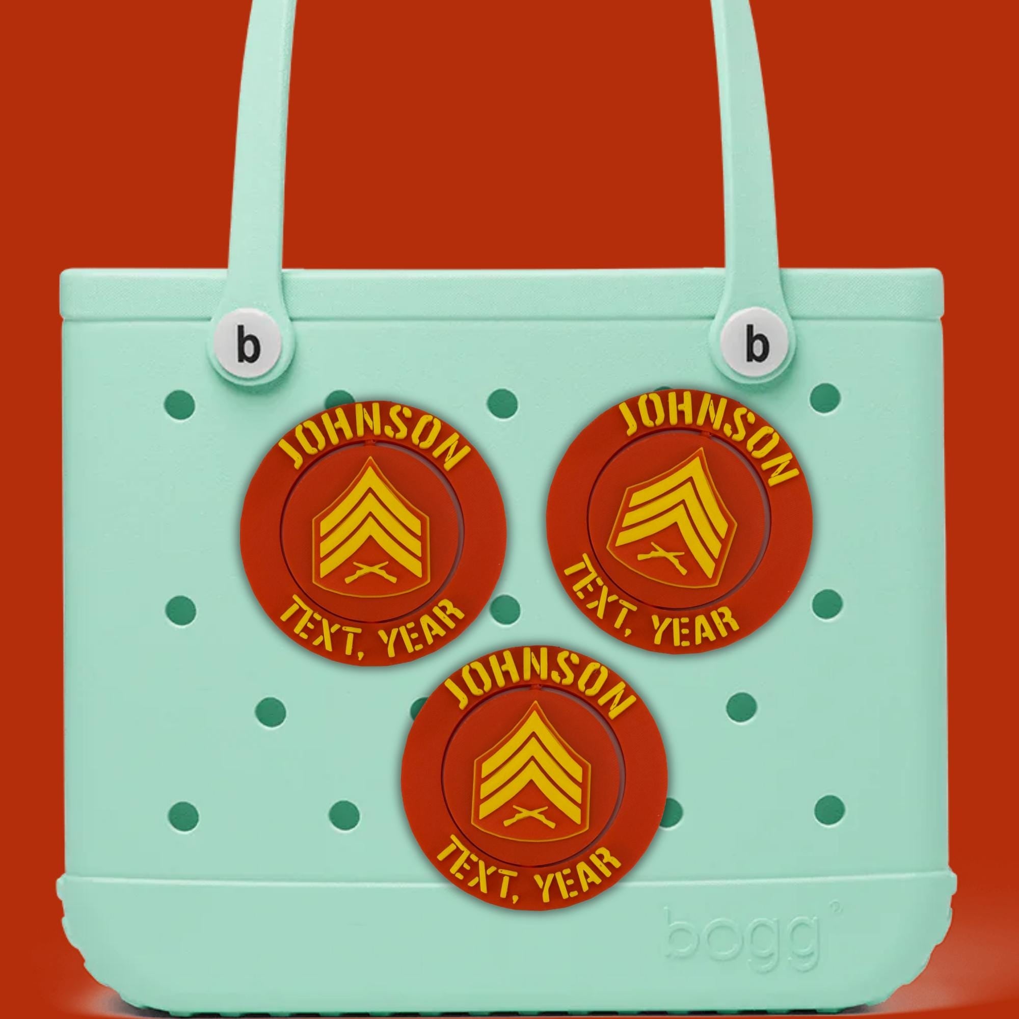 Personalized Marines Sergeant Bogg Bag Tag
