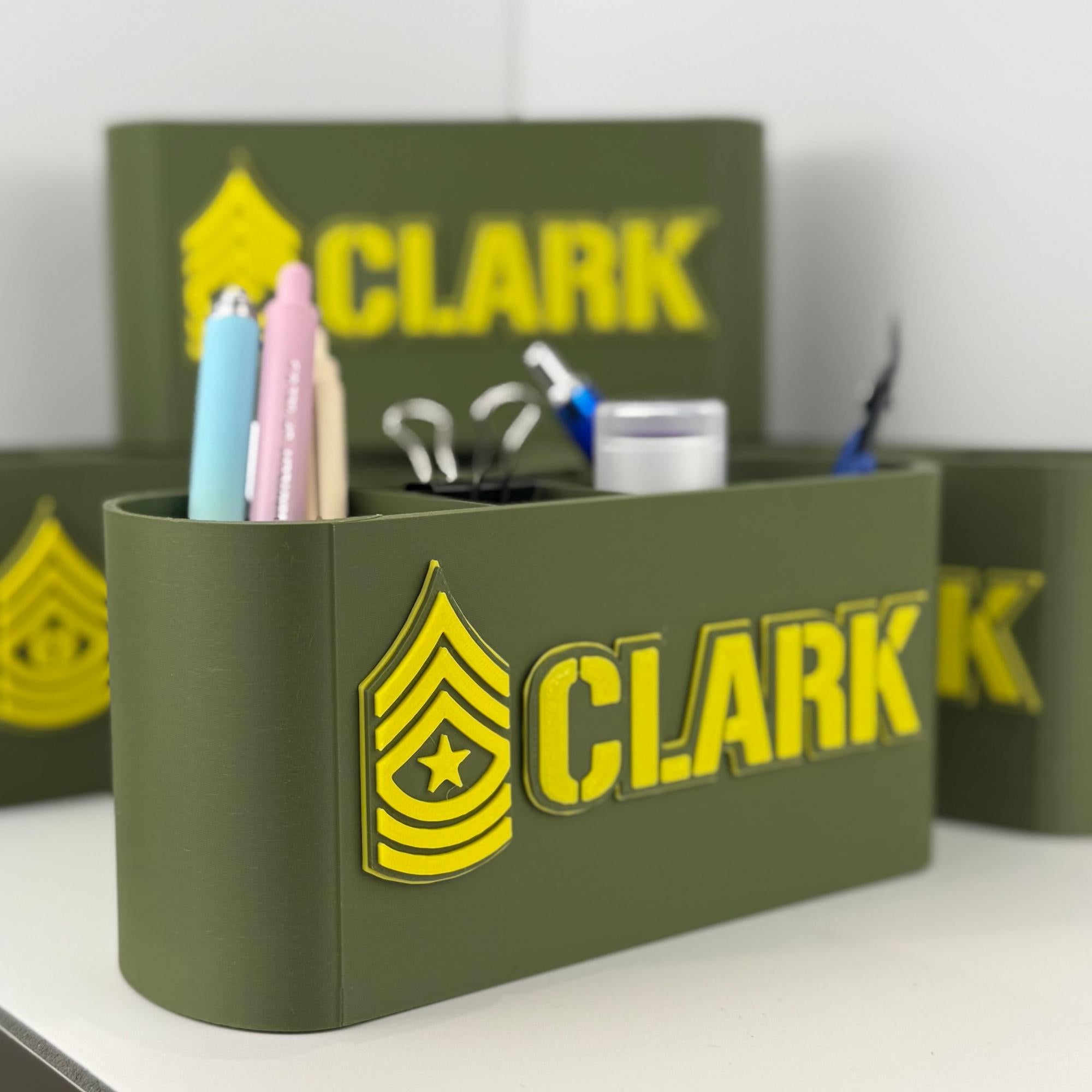 Personalized Army Sergeant Major Desk Organizer