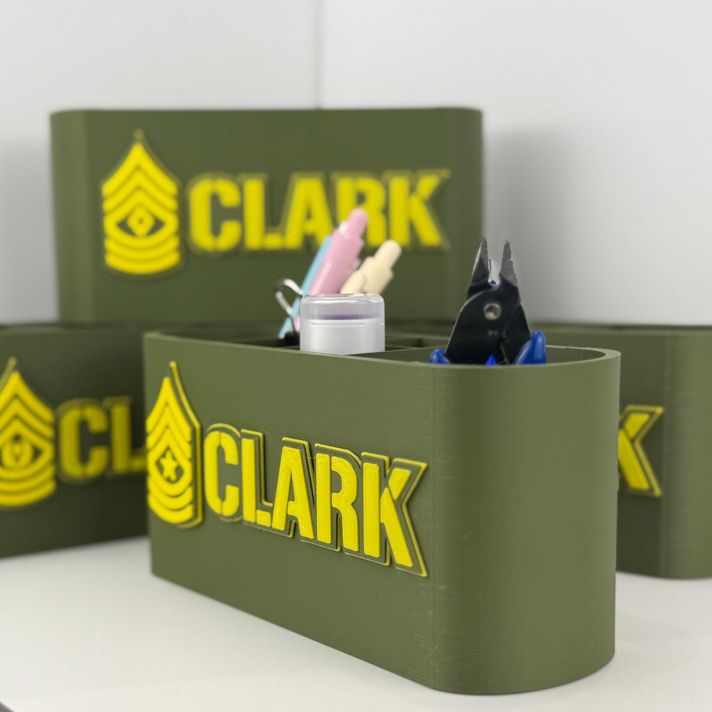 Personalized Army Sergeant Major Desk Organizer
