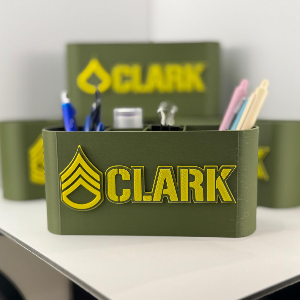 Personalized Army Staff Sergeant Desk Organizer