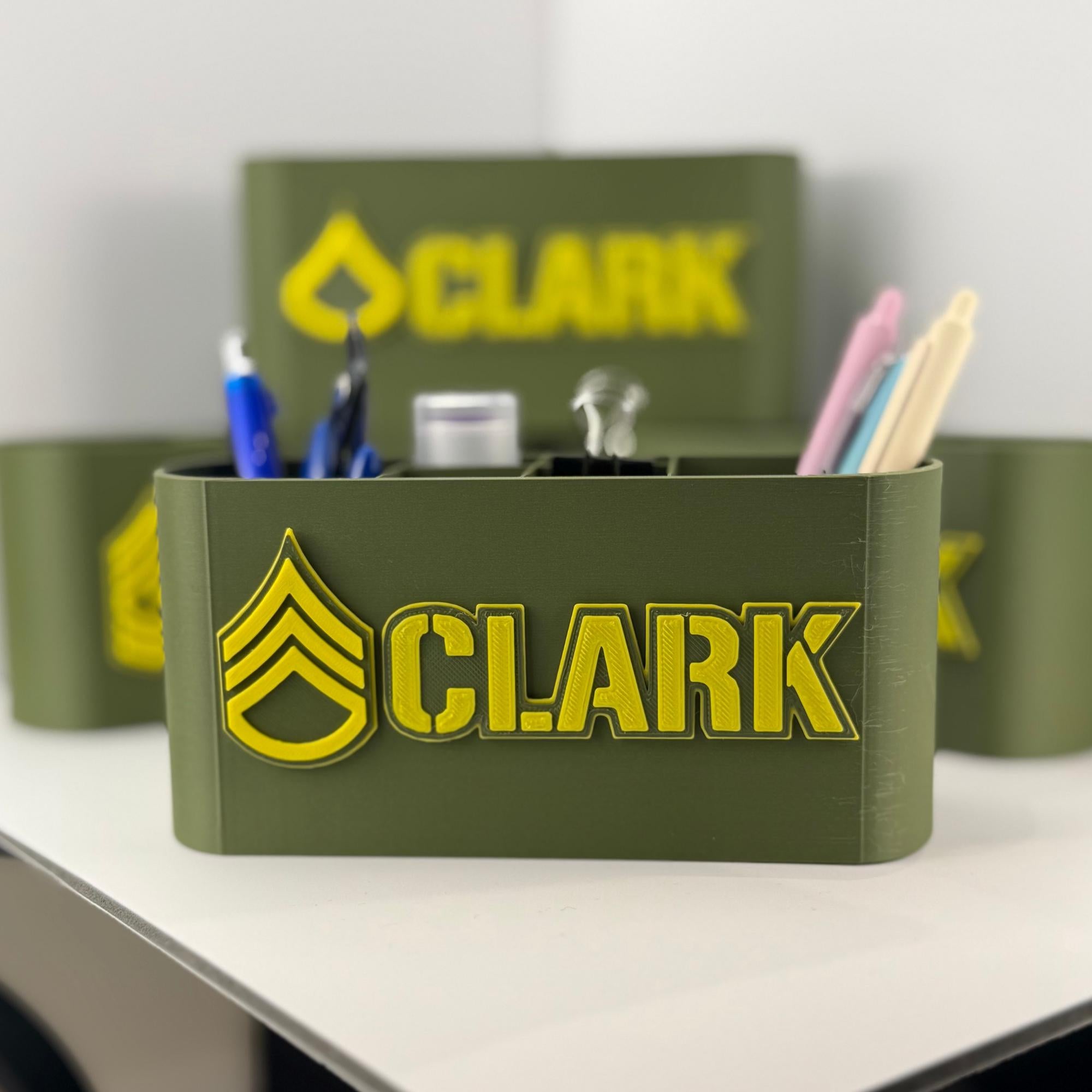 Personalized Army Staff Sergeant Desk Organizer