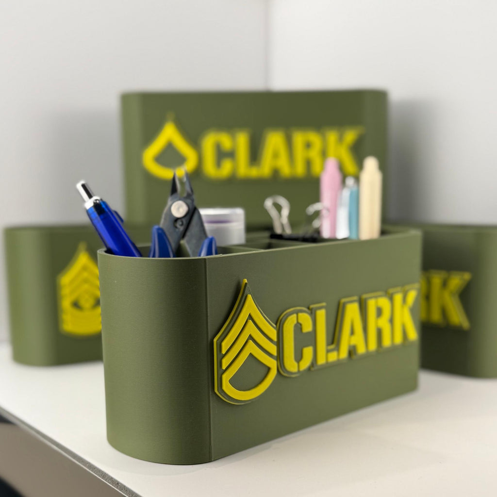 Personalized Army Staff Sergeant Desk Organizer
