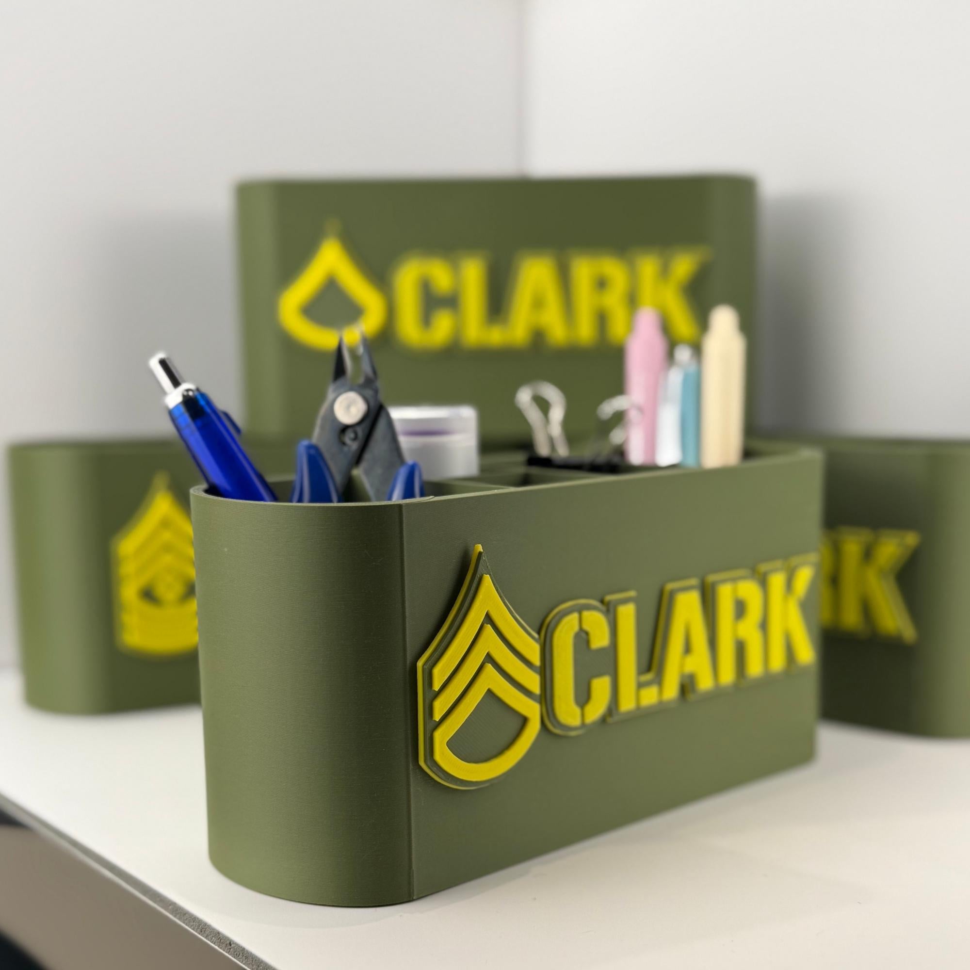 Personalized Army Staff Sergeant Desk Organizer