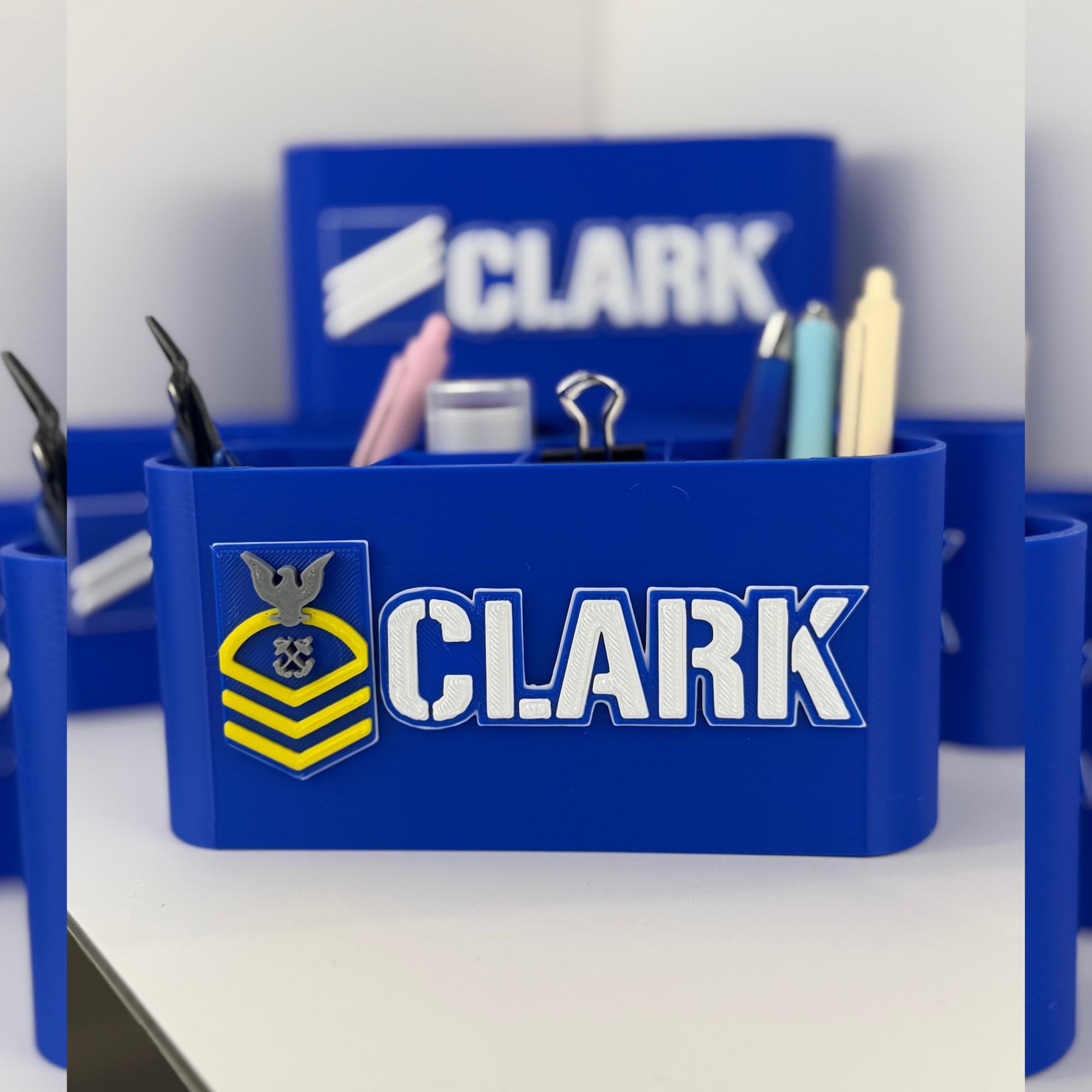 Personalized Coast Guard Chief Petty Officer Desk Organizer