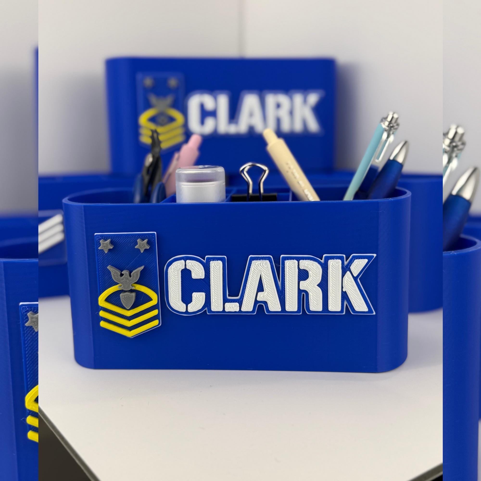 Personalized Coast Guard Command Master Chief Petty Officer Desk Organizer