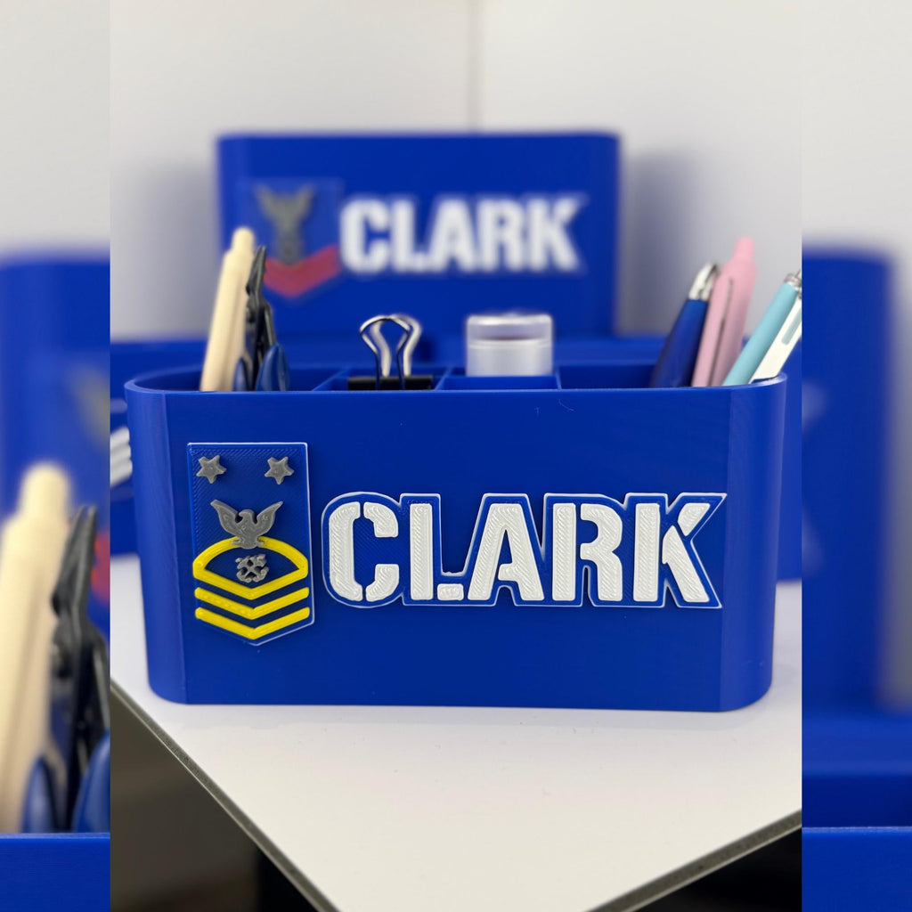 Personalized Coast Guard Master Chief Petty Officer Desk Organizer